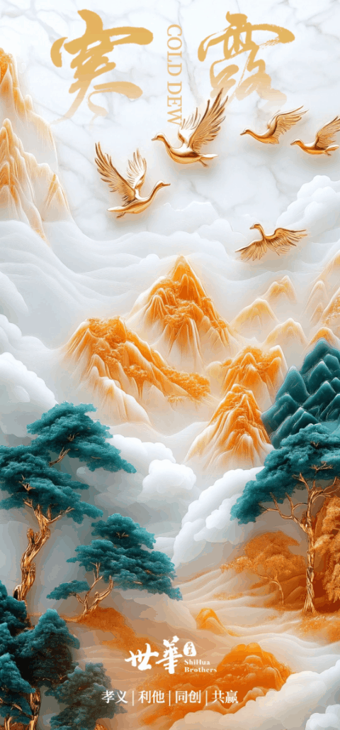 寒露 AI 动态海报